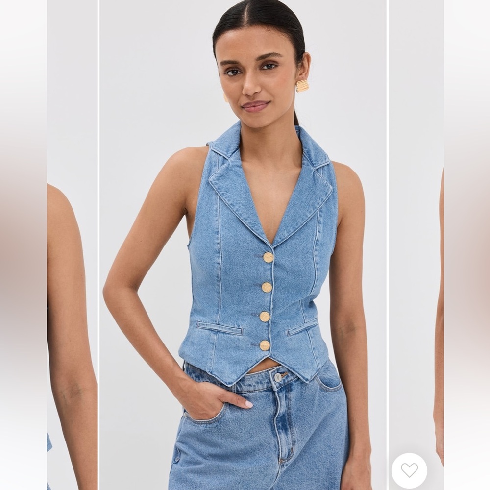Reformation Nova Denim Vest